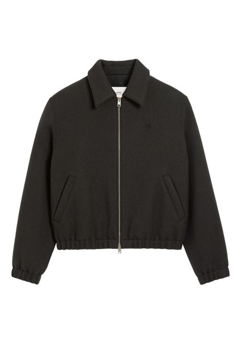 adc zipped jacket man anthracite AMI PARIS | HJK830.WV0078020